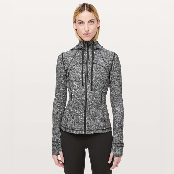 lululemon athletica Jackets & Blazers - SOLD Lululemon Hooded Define Jacket *Nulu in Luminesce Splatter White Black